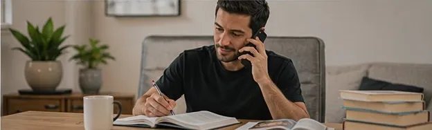 לקוח ממתין בטלפון